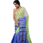 Mint Green & Blue Shaded Lehariya Saree | Sequin Work | Jaipurio Designer Collection